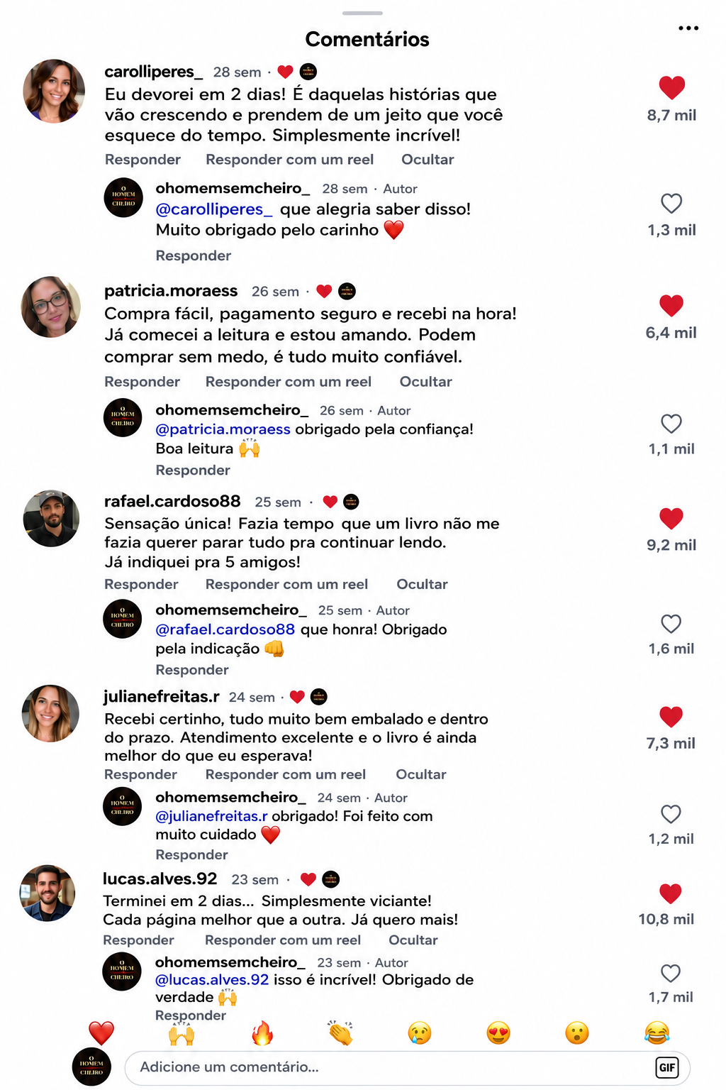 Comentários dos leitores